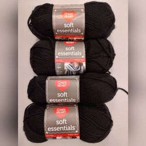 4 Brand New Red Heart Soft Essentials Yarn Pack